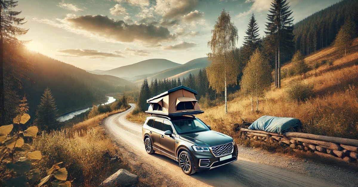 Kør selv ferie med tagtelt til bilen